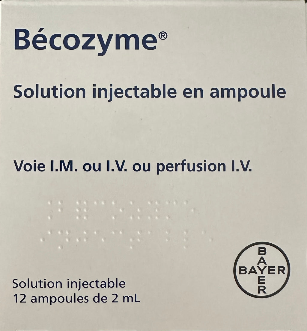 Bayer - Vitamin B Complex (Bocozyme) - Contains Vitamin B1, Vitamin B2, Vitamin PP, Vitamin B6 and Vitamin B5 12x2ml Ampoules
