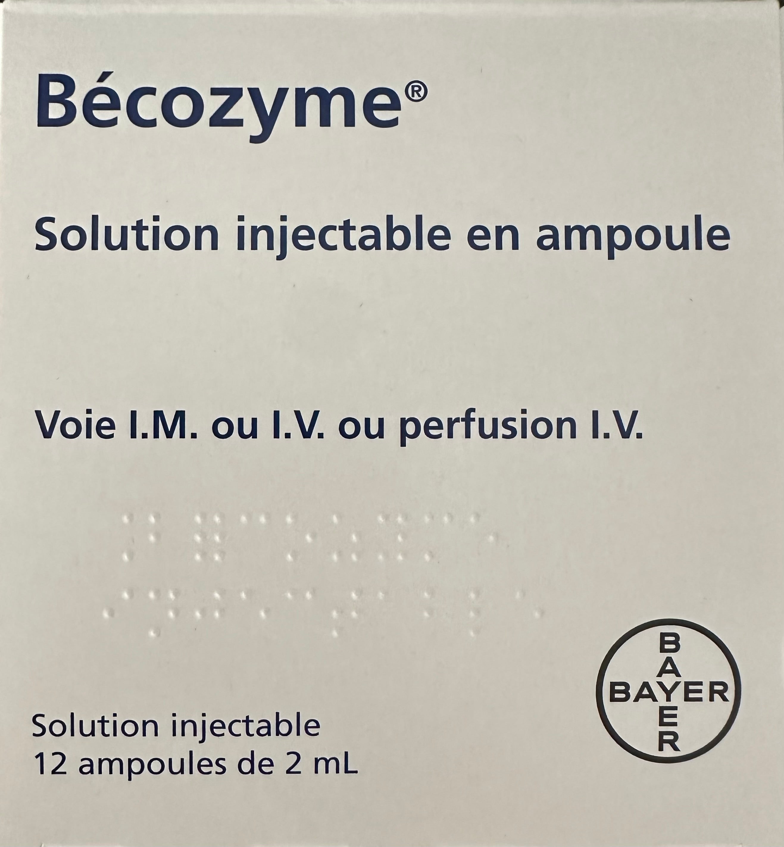 Bayer - Vitamin B Complex (Bocozyme) - Contains Vitamin B1, Vitamin B2, Vitamin PP, Vitamin B6 and Vitamin B5 12x2ml Ampoules