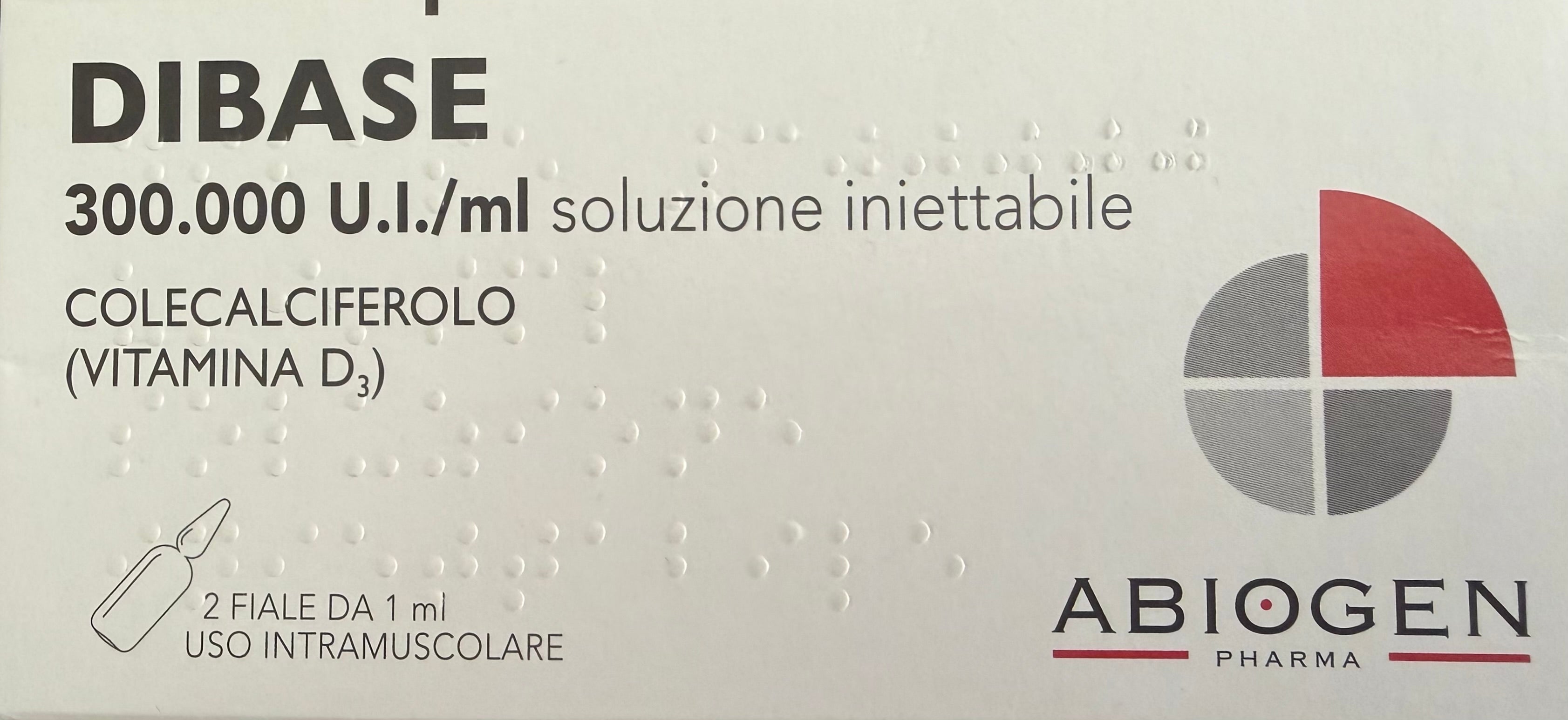 Dibase

300,000 IU/ml Injectable Solution – Vitamin D3 2x1ml Ampoules
